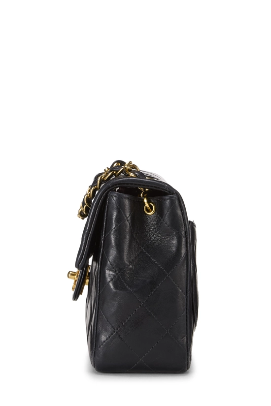 Black Quilted Lambskin Half Flap Mini, , large image number 2