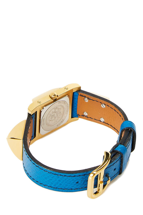 Gold & Blue Leather Medor Watch, , large image number 2