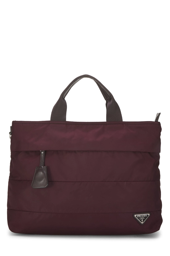 Burgundy Nylon Convertible Handbag, , large image number 0
