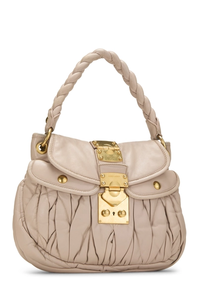 Pink Calfskin Buckle Hobo, , large