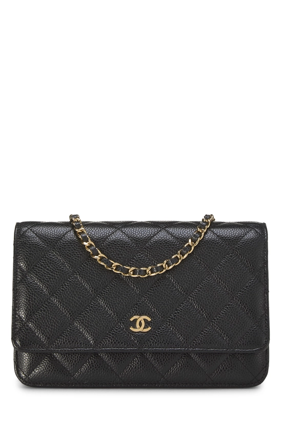 Black Caviar Classic Quilted Wallet On Chain (WOC), , large image number 0