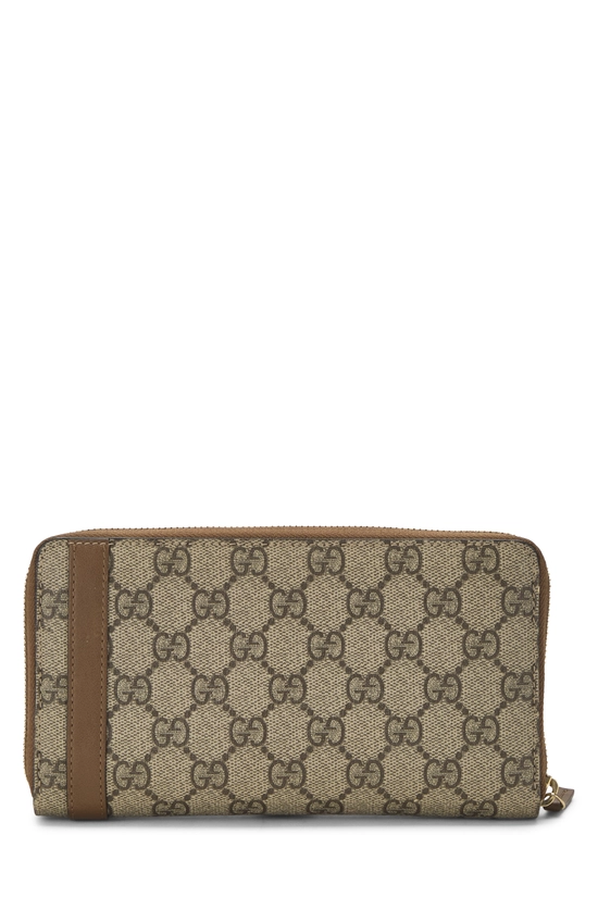Brown GG Supreme Canvas Nice Zip Around Wallet, , large image number 2