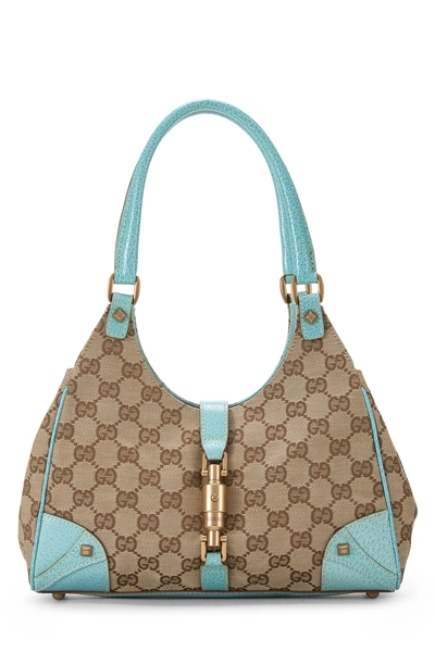 Blue Original GG Canvas Bardot Bag Small