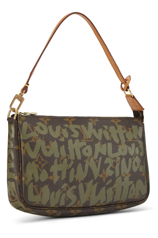 Stephen Sprouse x Louis Vuitton Green Monogram Graffiti Pochette Accessoires, , large image number 1