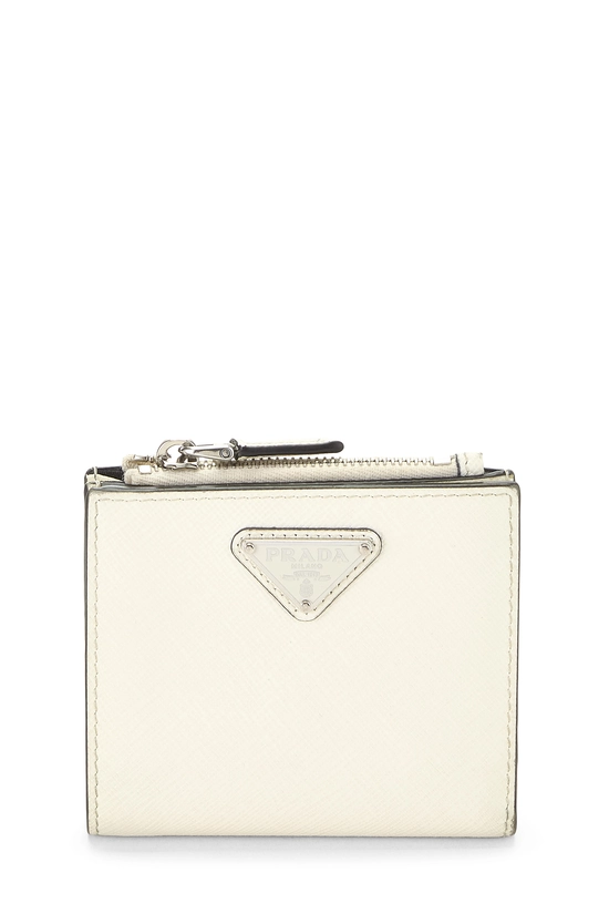 White Saffiano Snap Compact Wallet, , large image number 0