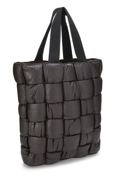 Brown Maxi Intrecciato Padded Tote Large, , large