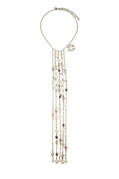 Gold 'CC' Multi Strand Necklace