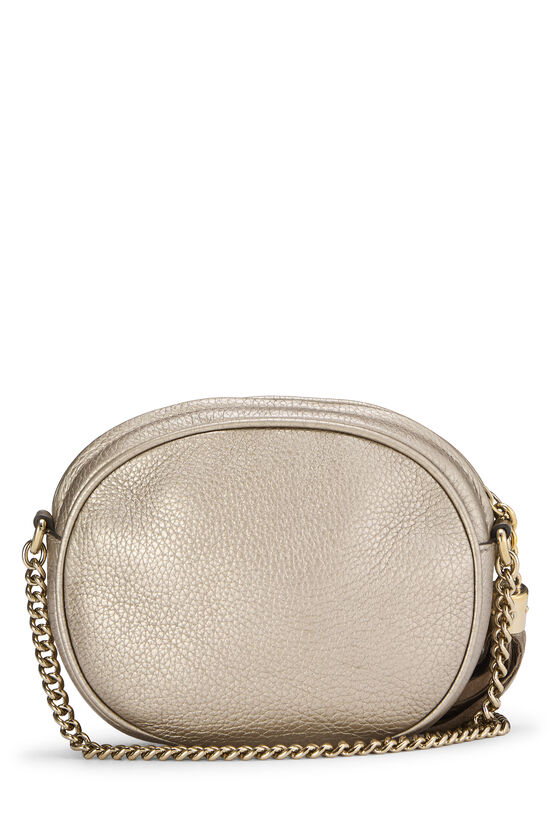Gold Leather Soho Round Chain Crossbody Mini, , large image number 3