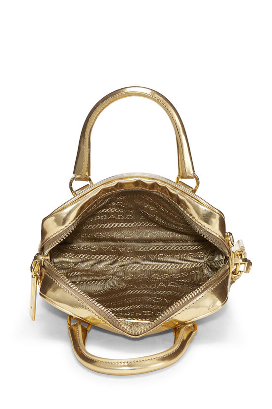 Metallic Gold Leather Crossbody Small, , large image number 6