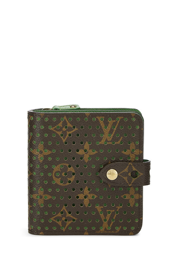 Green Monogram Canvas Perforated Zippy Compact, , large image number 1