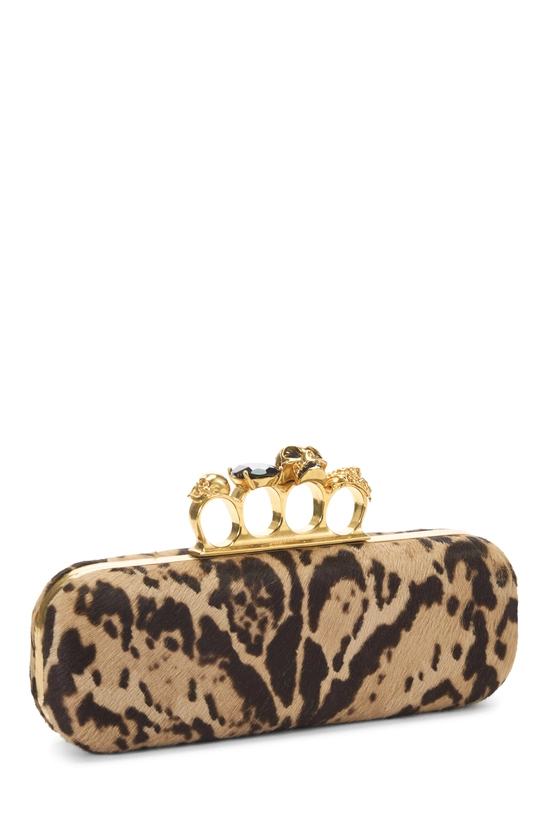 Brown Ponyhair Knuckle Clutch, , large image number 1