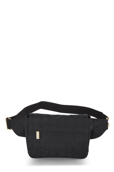 Chanel Black Nylon Travel Line Waist Pouch
