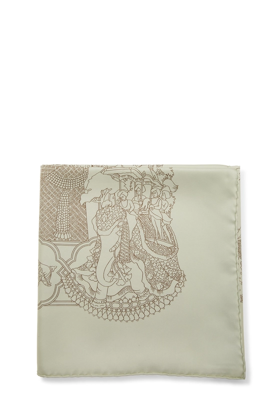 Pre-Owned Green & Multicolor 'Splendeur des Maharajas' Silk Scarf