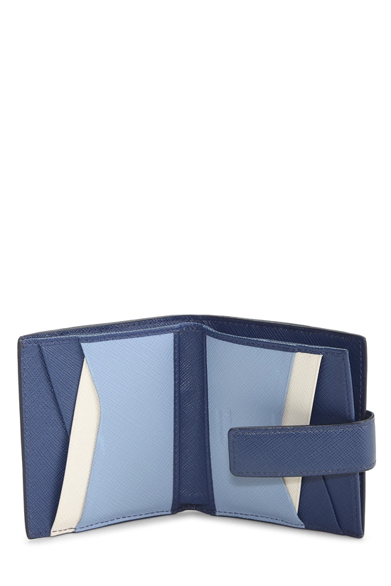 Blue Saffiano Snap Compact Wallet, , large image number 3