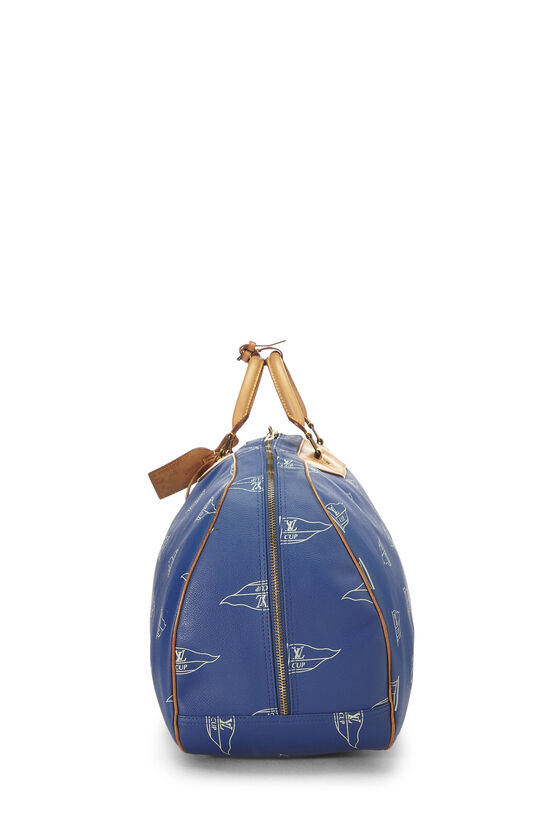Blue Coated Canvas LV Cup Sac Plein Air Bag Long, , large image number 2
