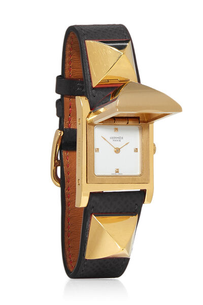 Black Courchevel & Gold Medor Watch , , large
