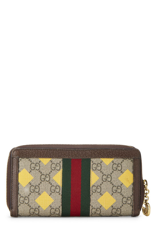 Multicolored GG Supreme Canvas Ophidia Zip Wallet, , large image number 2