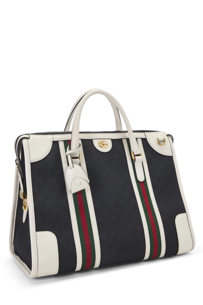 Gucci Black GG Canvas Bauletto Top Handle Handbag Large — photo 2