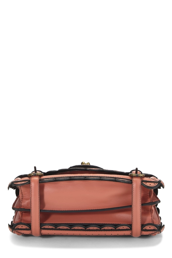 Pink Intrecciato Leather Wing Tip City Knot Shoulder Bag, , large image number 4