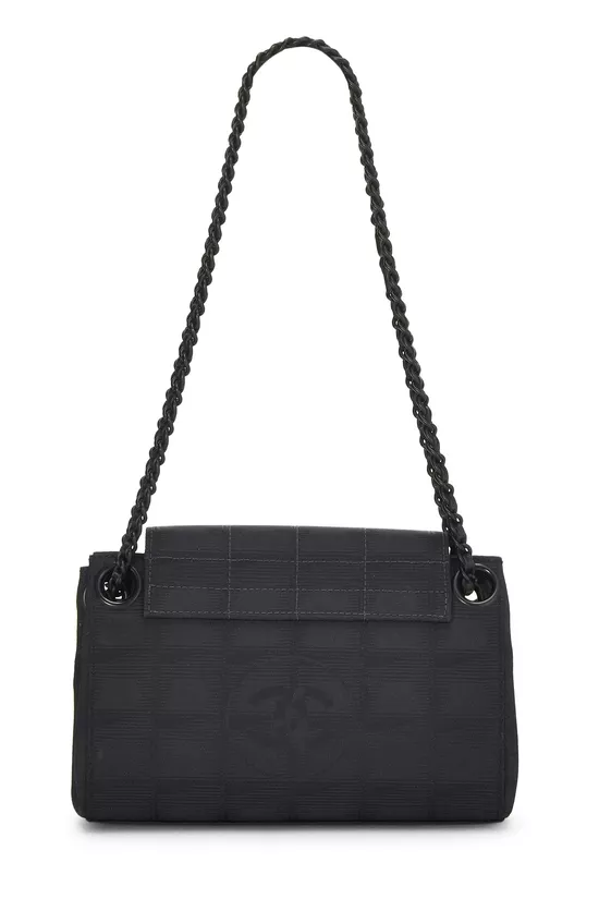 Black Nylon Travel Line Shoulder Bag Mini, , large image number 3