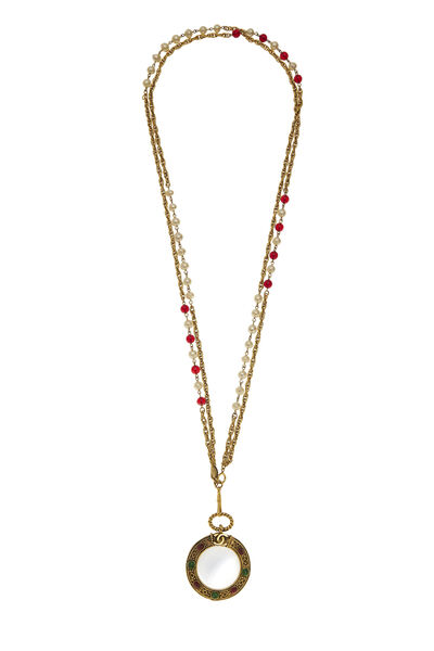 Gold & Multicolor Gripoix Loupe Necklace