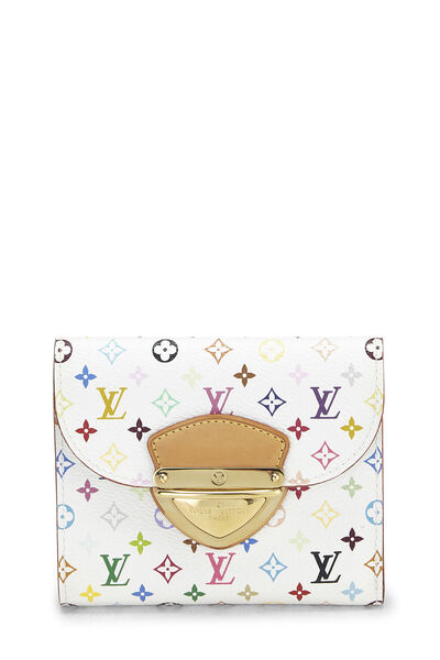 Takashi Murakami X Louis Vuitton White Monogram Multicolore Joey Wallet 
