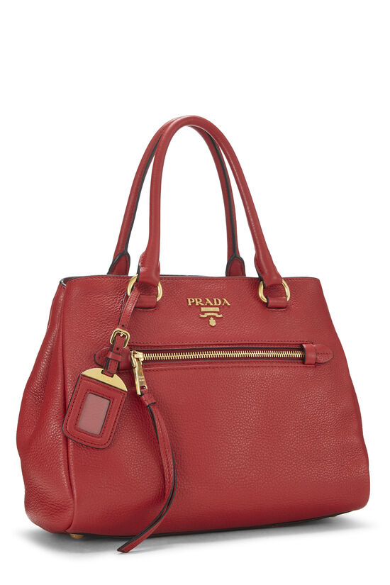 Red Vitello Daino Convertible Tote Small, , large image number 1