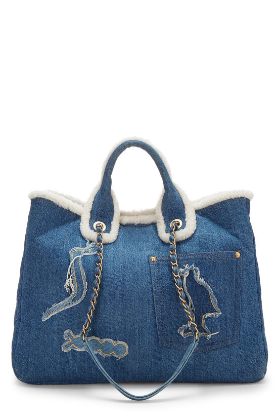 Chanel Denim Convertible Bucket Bag Backpack