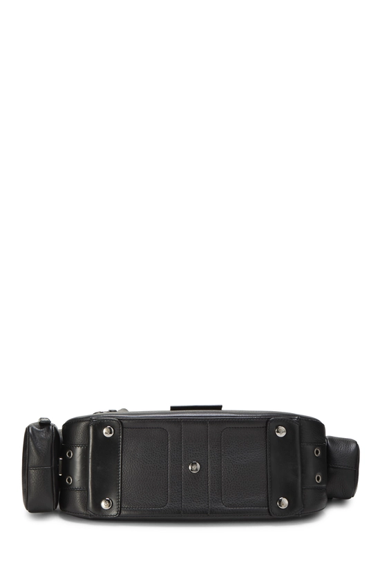 Black Leather Street Chic Columbus Shoulder Bag, , large image number 4