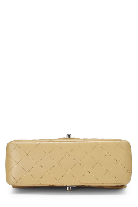 Beige Quilted Lambskin Double Sided Classic Flap Small, , large image number 4