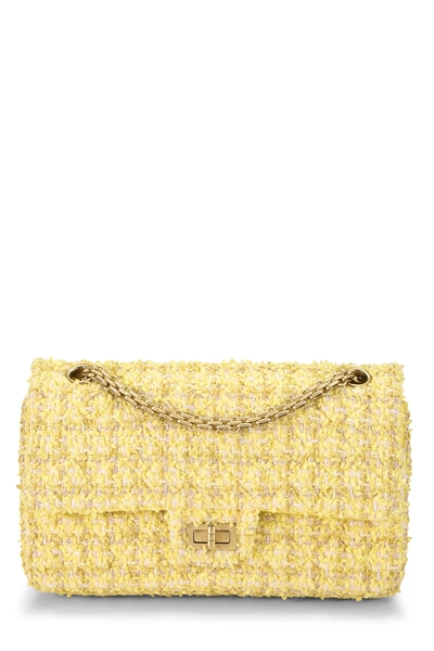 Chanel Yellow Tweed Garden Party 2.55 Reissue Flap 225