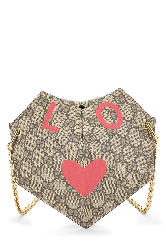 Red GG Supreme Canvas Valentine's Day Heart Crossbody Mini, , large image number 0