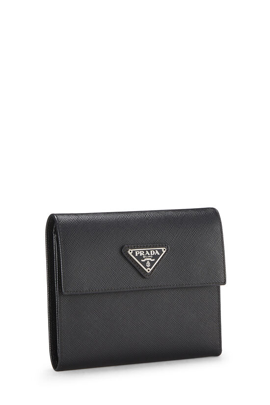Prada Saffiano Leather Card Holder Black in Saffiano Leather - US