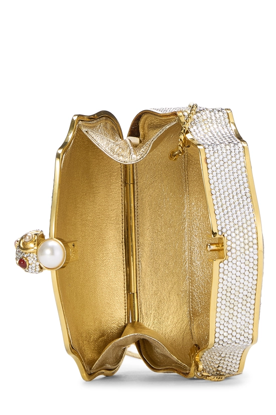 Gold & Crystal Embellished Minaudi&egrave;re, , large image number 5