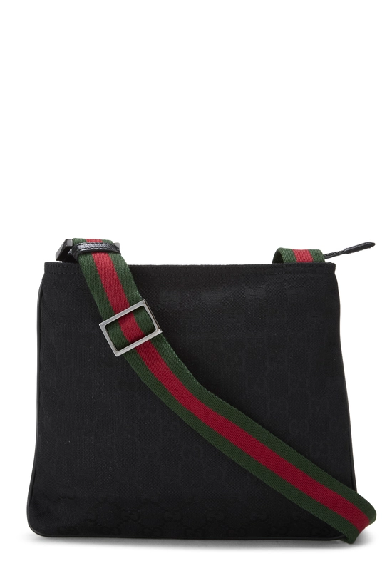 Black GG Canvas Web Messenger Small, , large image number 3