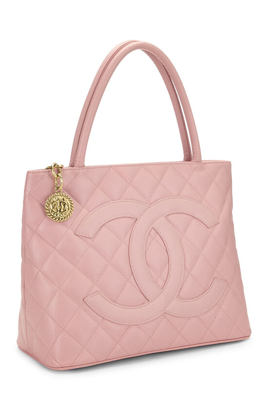 Chanel Pink Quilted Caviar Medallion Tote Q6B02H0FPB102 | WGACA