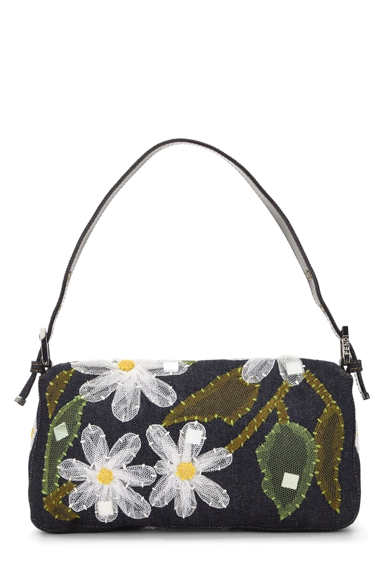 Navy Floral Embroidered Baguette, , large image number 3