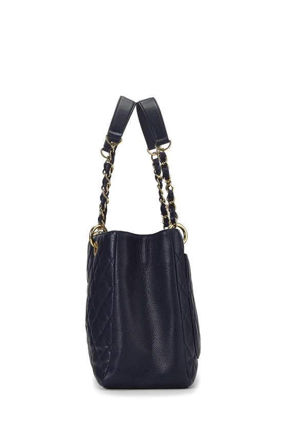Navy Quilted Caviar Grand Shopping Tote (GST), , large image number 2
