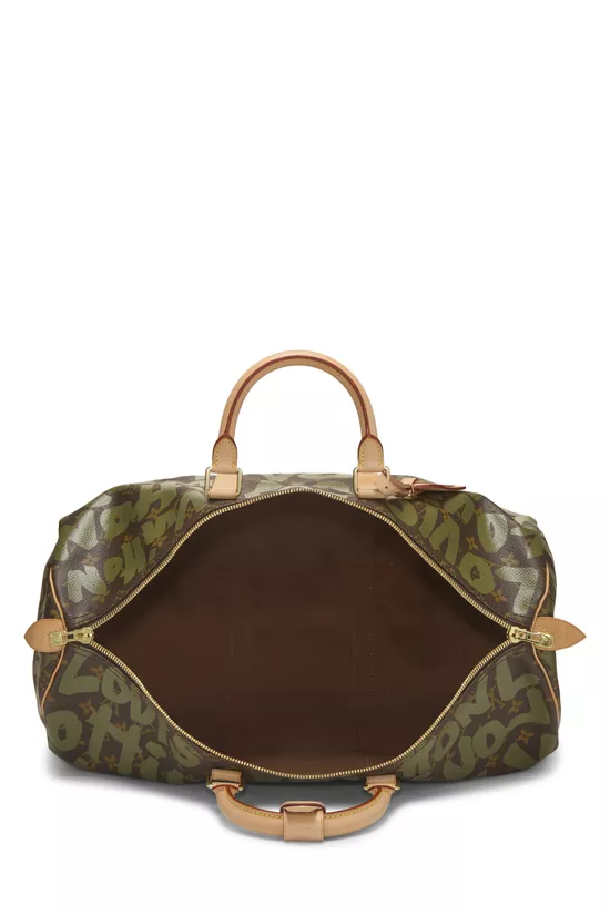 Stephen Sprouse x Louis Vuitton Green Monogram Graffiti Keepall 50, , large image number 5