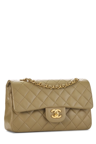Chanel Beige Quilted Lambskin Classic Double Flap Small — photo 2