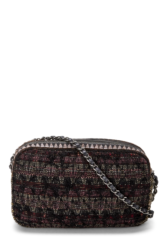 Multicolor Tweed Paris-Dallas 'CC' Camera Bag, , large image number 3