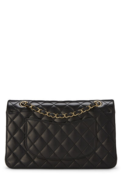 Black Quilted Lambskin Classic Double Flap Medium, , large