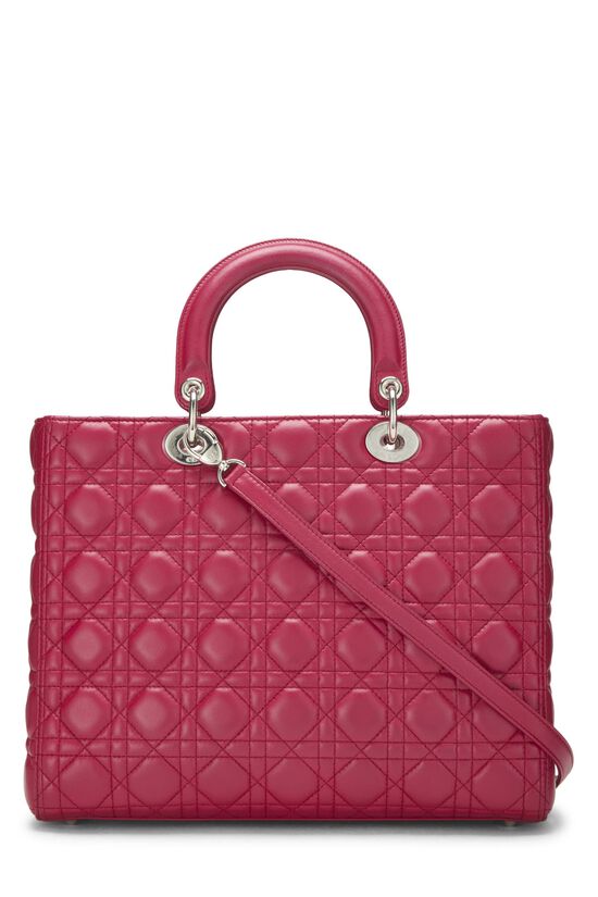 Pink Cannage Quilted Lambskin Lady Dior Large, , large image number 3