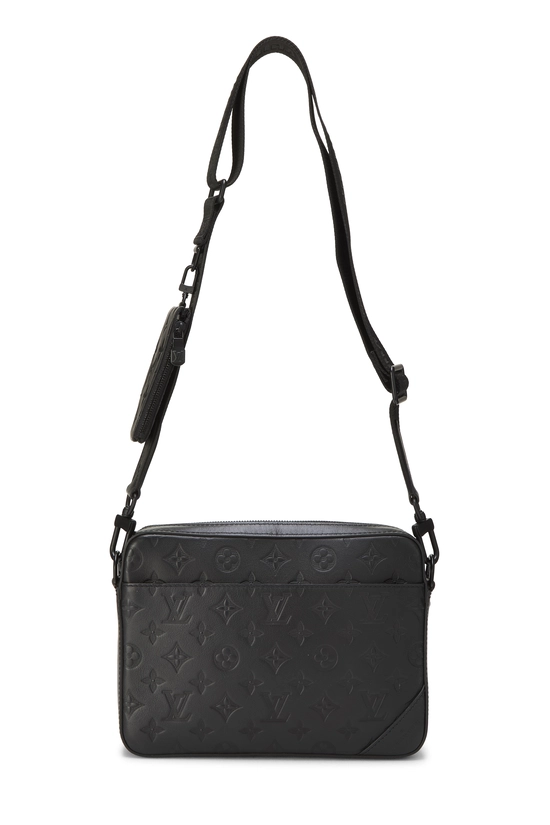 Black Monogram Shadow Discovery Duo Messenger, , large image number 0