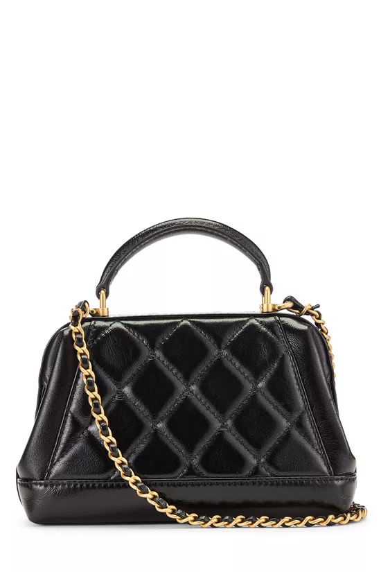 Black Lambskin Coco Doctor Top Handle Bag Mini, , large image number 3