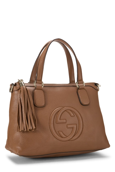 Gucci Brown Grained Leather Soho Top Handle Tote — photo 2