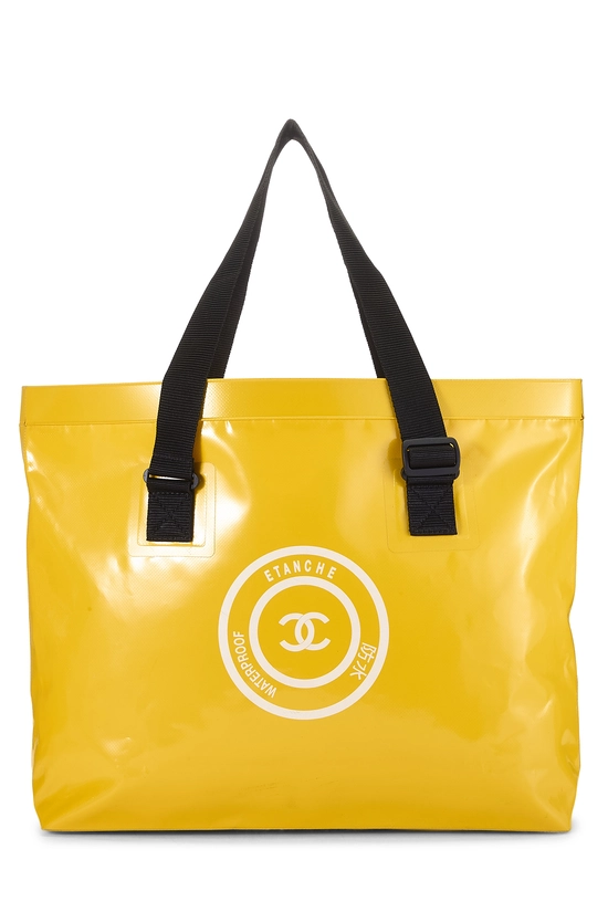 Yellow Vinyl Tote XL, , large image number 0