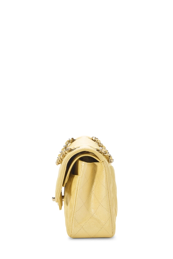 Iridescent Yellow Quilted Caviar Classic Double Flap Small, , large image number 2