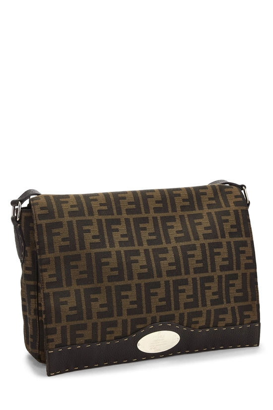 Brown Zucca Canvas Selleria Messenger, , large image number 1