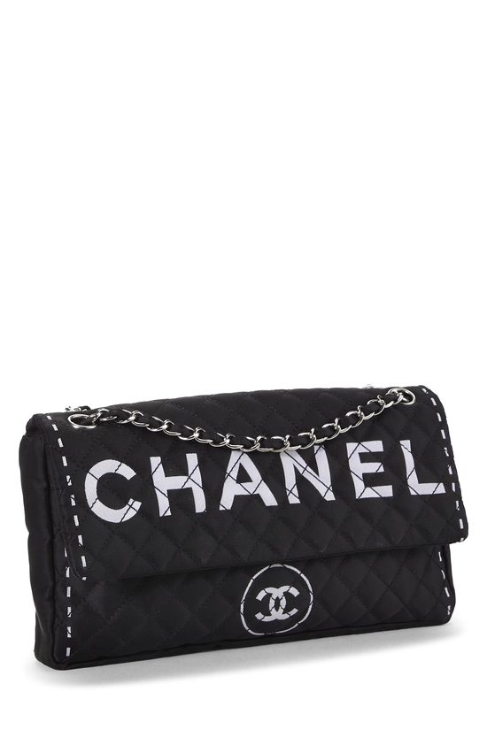Black Nylon Logo Half Flap Maxi, , large image number 1